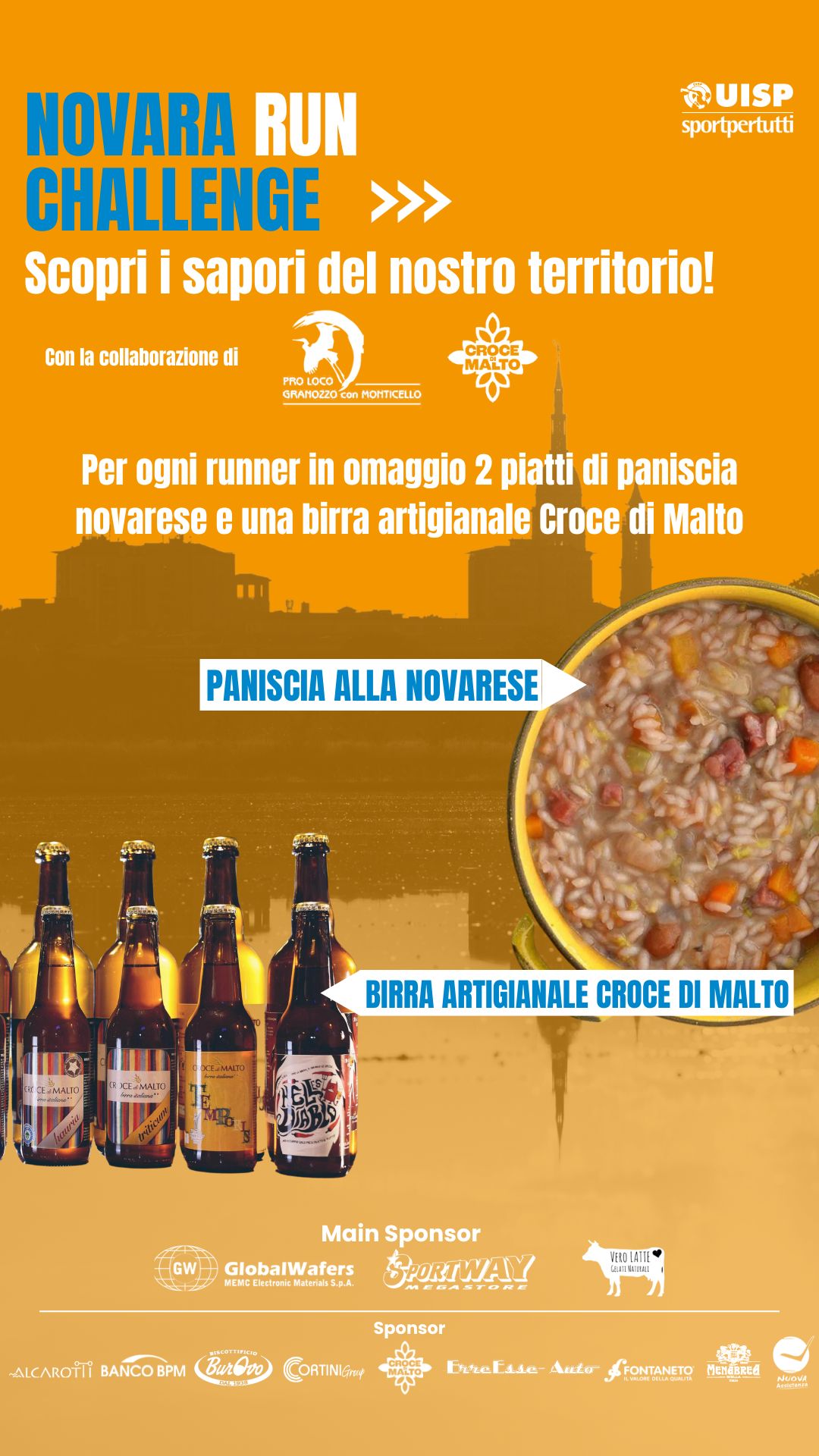 Novara Run Challege Birra e Panisca (Storia di Instagram)